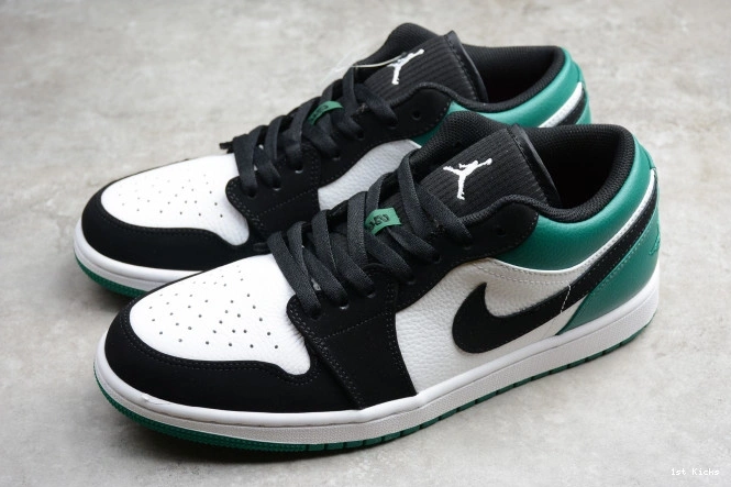 1st Kicks Shoes Air Black Jordan Mystic 1 553558-113 Green White Low 0629